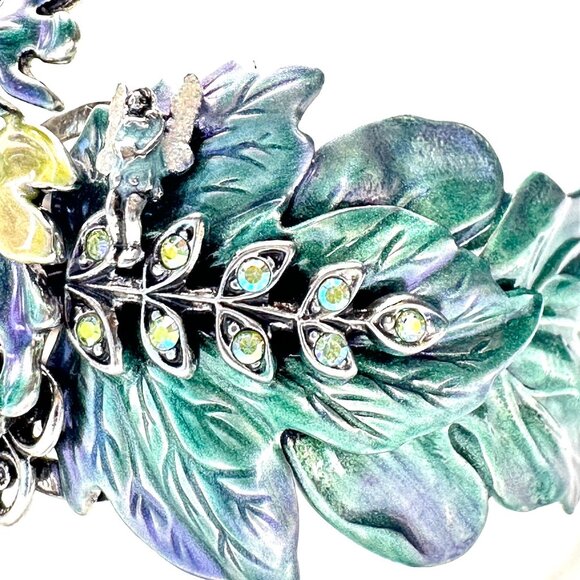 Kirk's Folly Enchanted Forest Green Man Clamper—Collectible Enamel Bracelet—NWOT - Picture 9 of 13